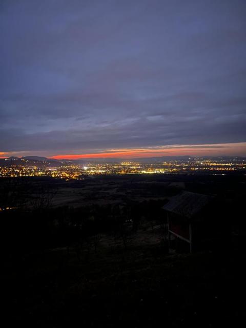 Lights of the valley at night